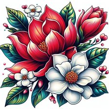 Схема вышивки «цветы»