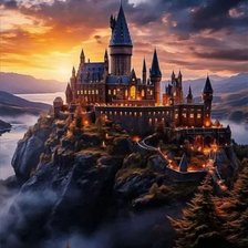 Схема вышивки «Хогвартс»