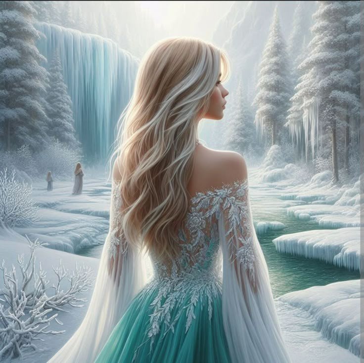 Зима - зимний пейзаж, девушка - оригинал