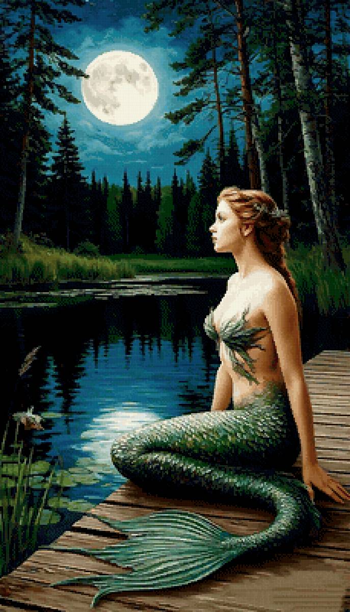 Русалии - ночь, река, лето, , русалка - предпросмотр