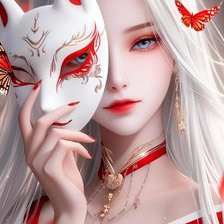 Схема вышивки «Кицунэ»