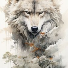 Схема вышивки «lobo»