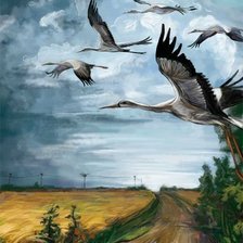 Схема вышивки «Аисты»