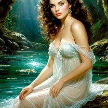 Схема вышивки «Дана-хранительница воды»