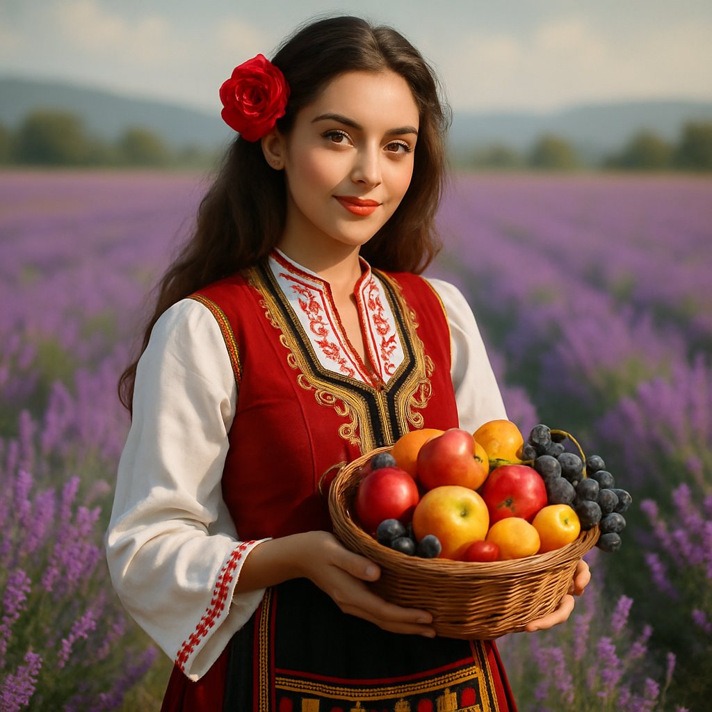 Болгарка - цветь, красавица, лето, девушка - оригинал