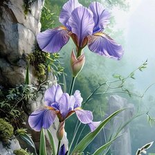 Схема вышивки «Ирисы»