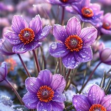 Схема вышивки «Крокусы»