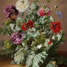 Схема вышивки «Маки»