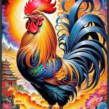 Схема вышивки «Петух»
