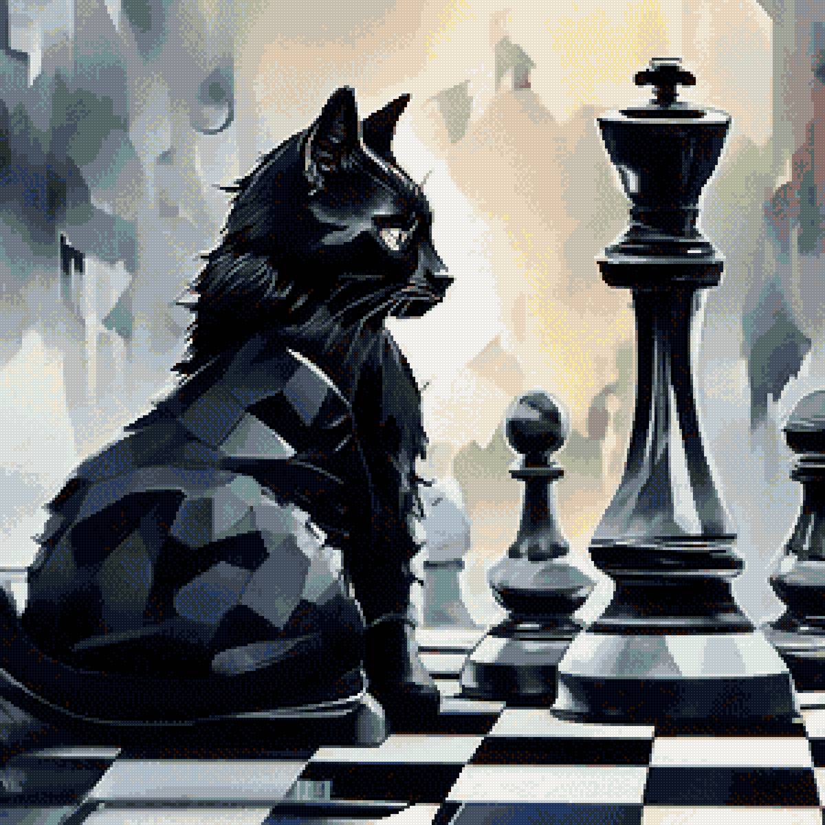 Шахматы и кот - предпросмотр