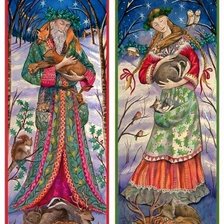 Схема вышивки «Dioses de los animales»