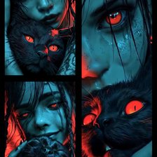 Схема вышивки «Ужасть коллаж»