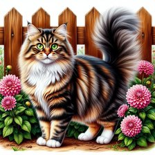 Схема вышивки «кошки»