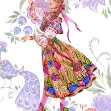 Схема вышивки «Русские ремесла. Городецкая роспись.»