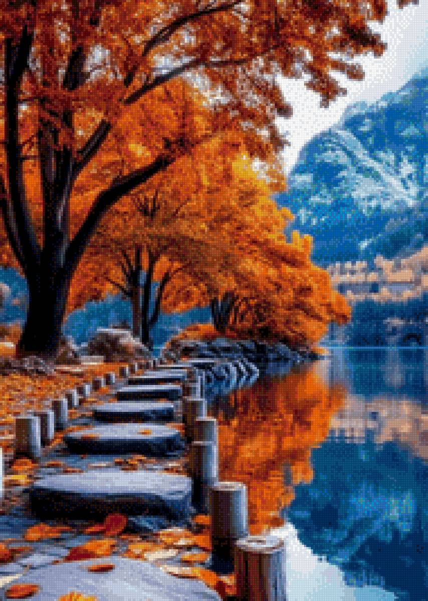 Осеннее озеро - предпросмотр