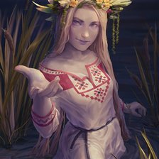 Схема вышивки «Русалка. Славянская мифология.»