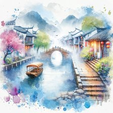 Схема вышивки «Мост»