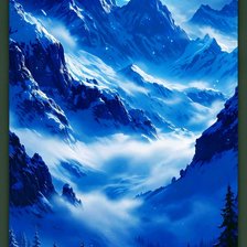 Схема вышивки «Горы»