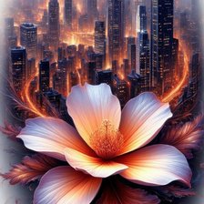 Схема вышивки «Огни большого города»