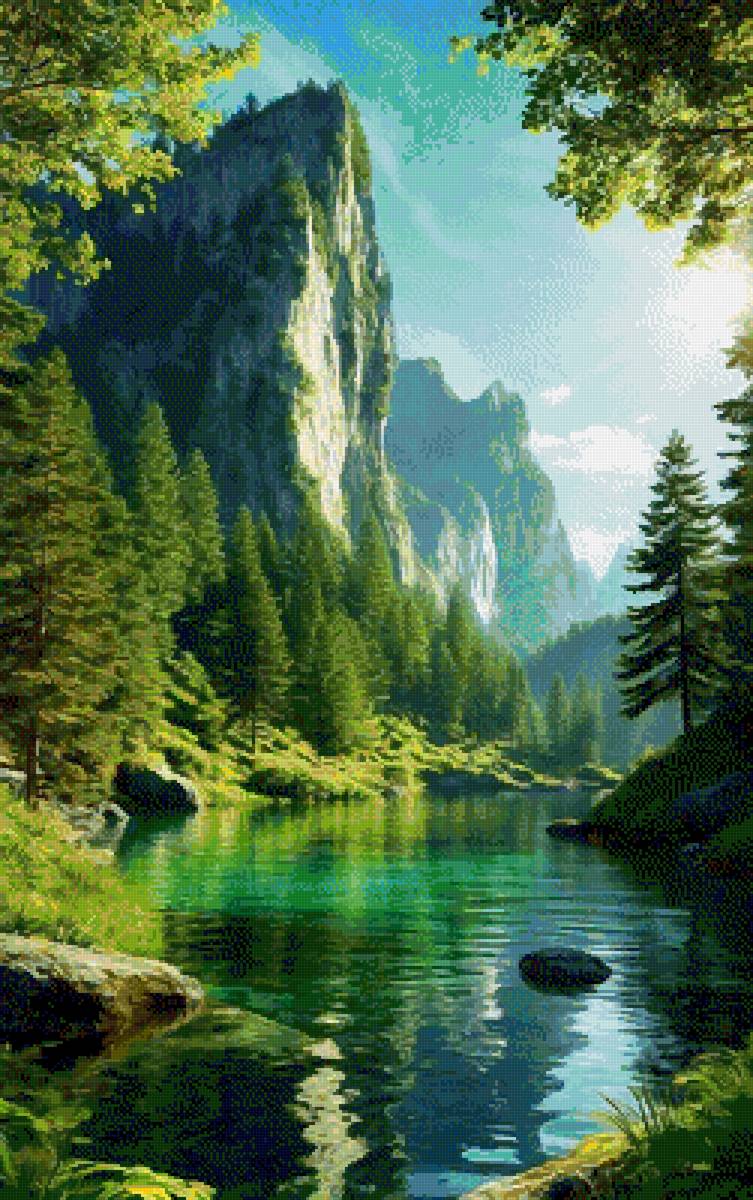 Зелёный залив - горы - предпросмотр