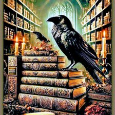 Схема вышивки «Ворон»