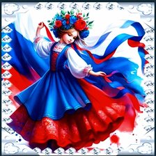 Схема вышивки «Девушка»