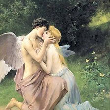 Схема вышивки «Амур и Психея»