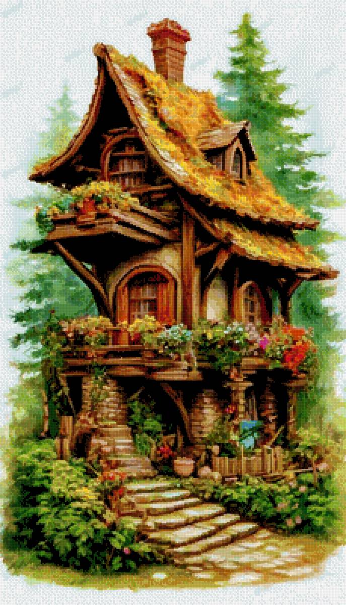 Лес - дом - предпросмотр