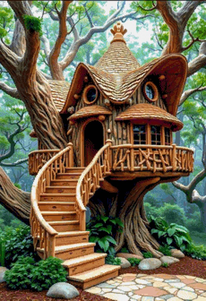 Дерево - дом - предпросмотр