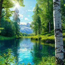 Схема вышивки «Пейзаж»