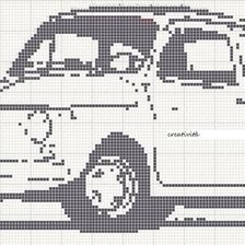 Схема вышивки «Fiat 126p»