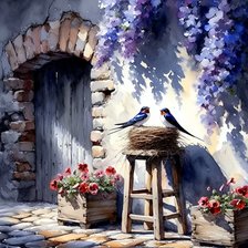 Схема вышивки «возвращение домой»