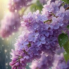 Схема вышивки «сирень»