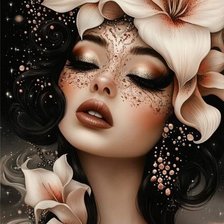 Схема вышивки «Девушка»