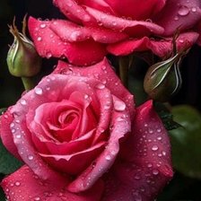 Схема вышивки «Розы после дождя»