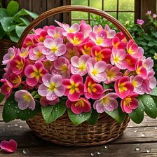 Схема вышивки «Цветы в корзине»