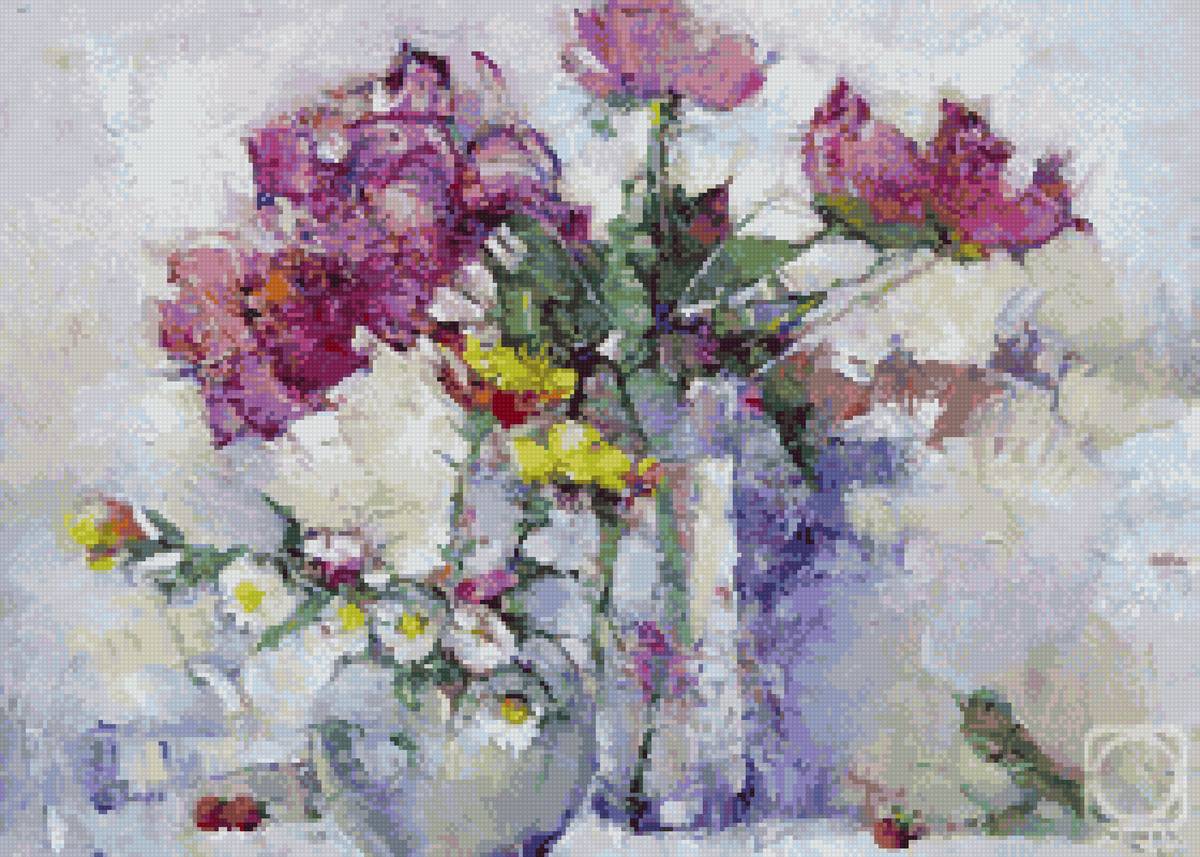 №2890546 - цветы букет натюрморт ромашки розы - предпросмотр