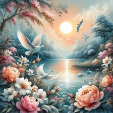 Схема вышивки «Восход»