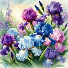Схема вышивки «Ирисы»