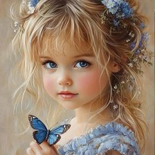 Схема вышивки «голубоглазая красота»