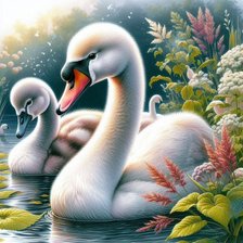 Схема вышивки «птицы»