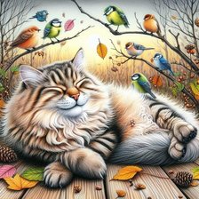 Схема вышивки «котик»