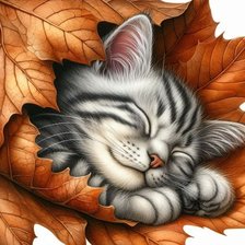 Схема вышивки «котик»