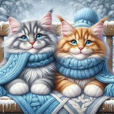 Схема вышивки «кошки»