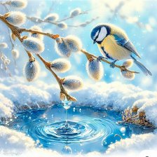 Схема вышивки «весенняя капель»