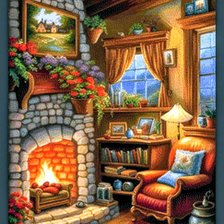 Схема вышивки «Комната»