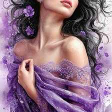 Схема вышивки «Песнь сиреневого  лета»