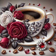 Схема вышивки «кофе»