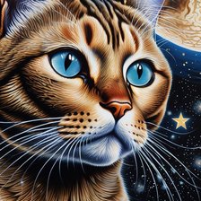 Схема вышивки «кошки»