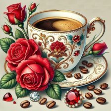 Схема вышивки «кофе»